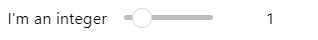 Integer Slider