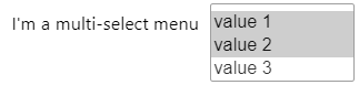Multi-select Menu